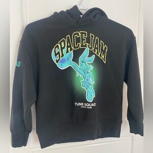 Zara 2021 Black Space Jam Bugs Bunny Tune Squad Hoodie - see measurements